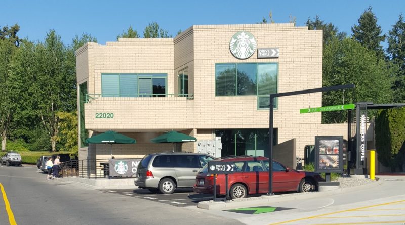 Canyon Park Starbucks in Bothell. Drive through!