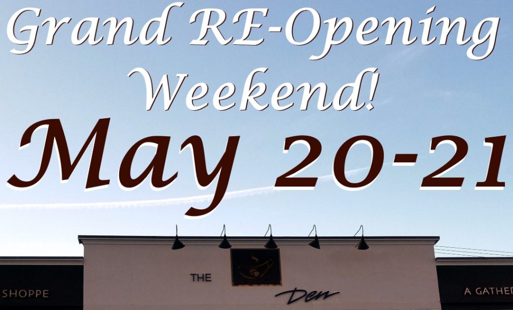 Bothell Coffee Shop the Den Grand Re-Opening May 20th